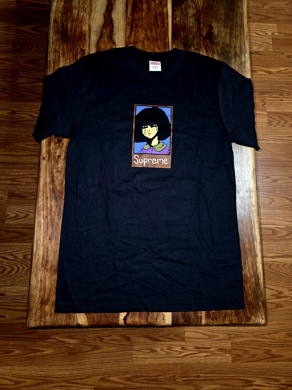Supreme Men's "EMO" Black Graphic Tee. Size Small